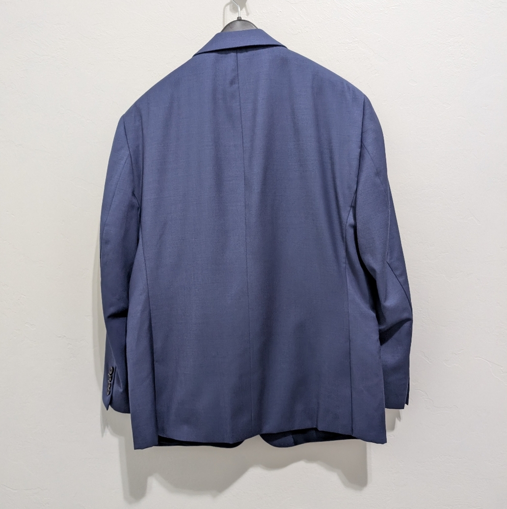 ‼️SOLD‼️ 100% Wool Calvin Klein Men's Blue Suit Formal Slim Fit 42S, 34X30 - Picture 8 of 11